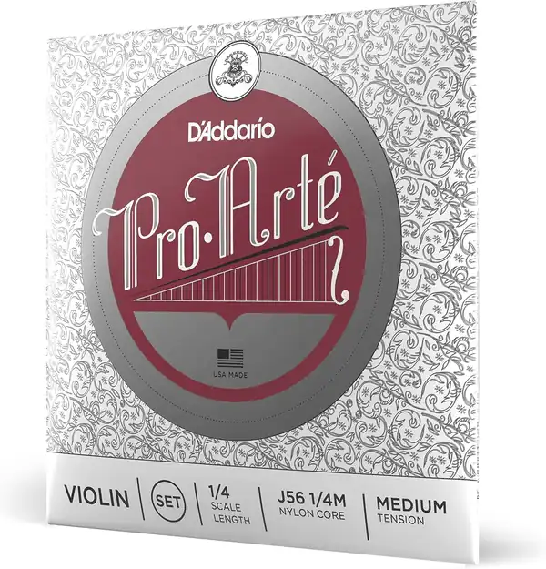 D'Addario Pro-Arte Violin String Set, 1\/4 Scale, Medium Tension