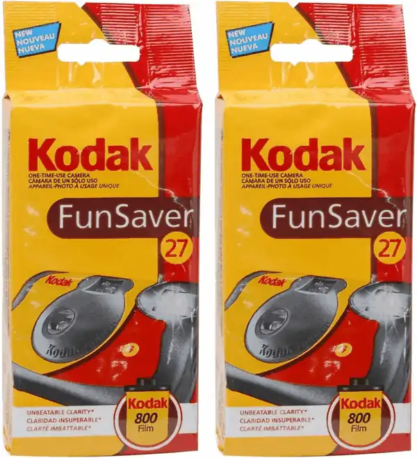  Kodak Funsaver One Time Use Film Camera (2-pack)