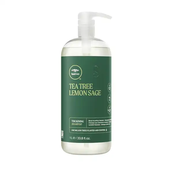  Tea Tree Lemon Sage Thickening Shampoo, Builds Body + Boosts Volume, For Fine Hair