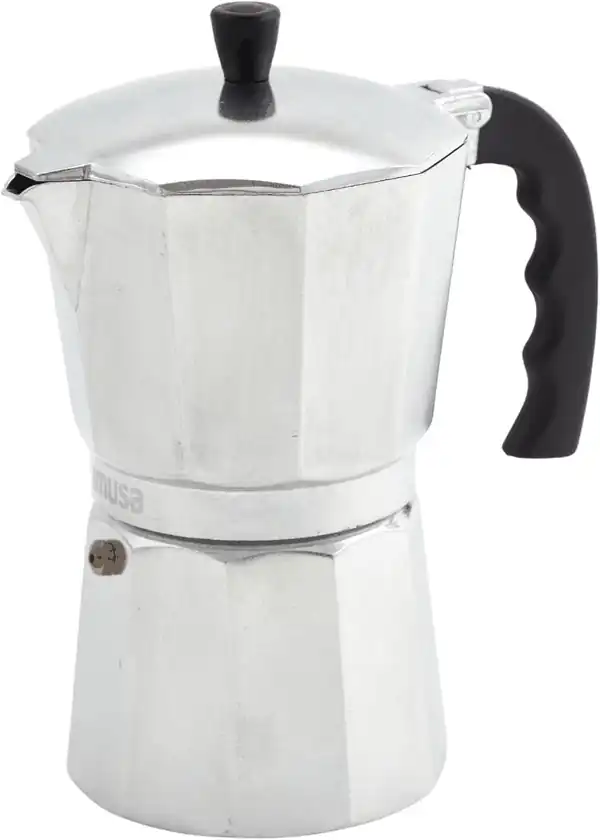  IMUSA USA B120-42V Aluminum Espresso Stovetop Coffeemaker 3-Cup, Silver (Pack of 1)