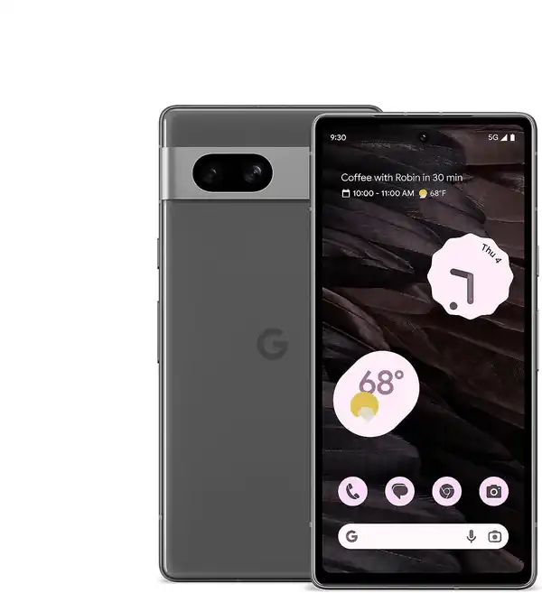  Google Pixel 7a - Unlocked Android Cell Phone - Smartphone with Wide Angle Lens and 24-Hour Battery - 128 GB \u2013 Charcoal