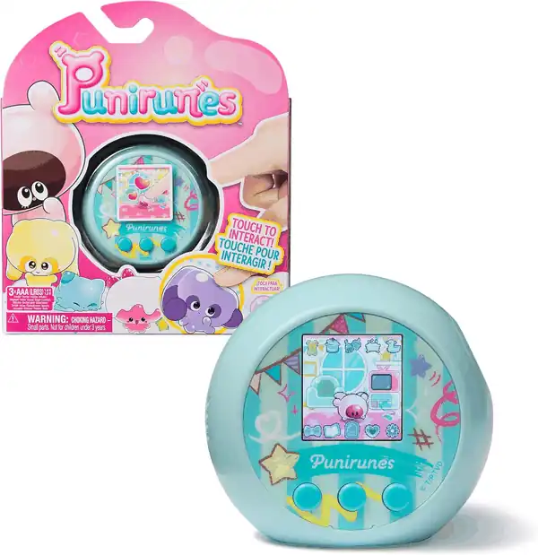  Punirunes, Interactive Digital Toy with 55 Squishy Characters Inside, Reacts to Touch, Full-Color Display, Kids Toys for Girls & Boys Ages 5 and up
