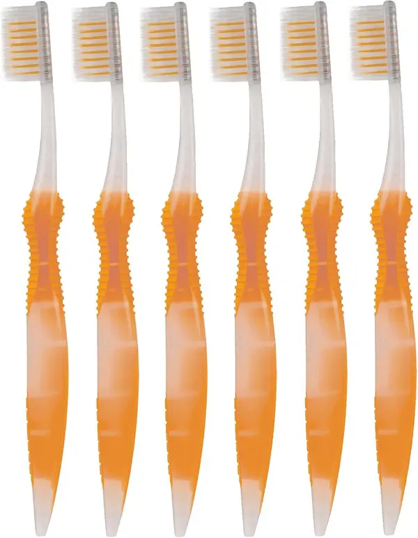 Sofresh Flossing Toothbrush - Adult Size | Your Choice of Color | (6, Orange)