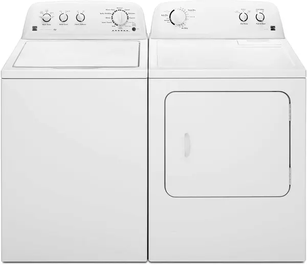 Kenmore Top-Load 7.0 cu. ft. Electric Washer and Dryer Bundle with Wrinkle Guard -White