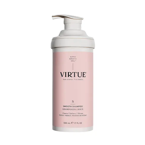 VIRTUE Smooth Sulfate Free Shampoo for Frizz Control for Curly Hair, Safe for All Hair Types, Color Safe