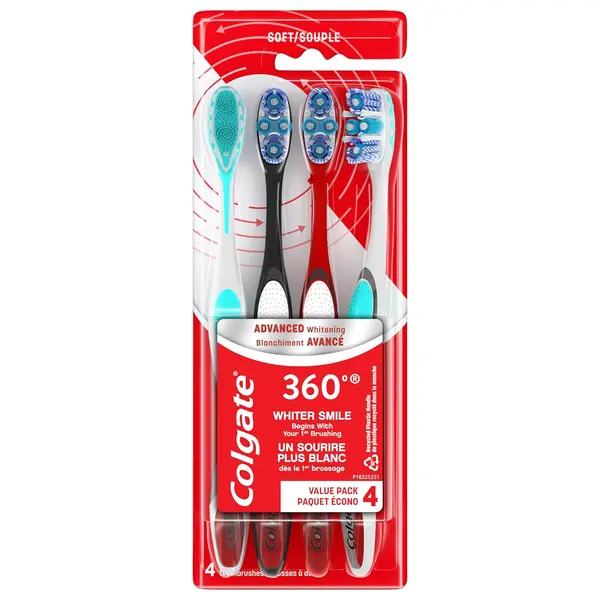 Colgate 360 Advanced Optic White, 4pk, Soft