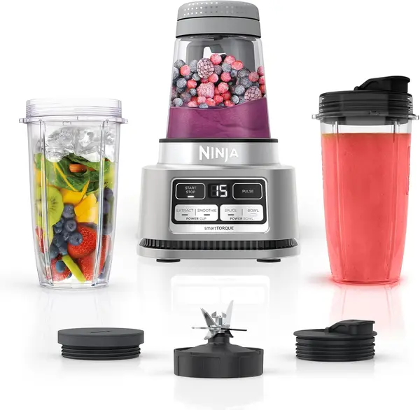 Ninja Blenders for Kitchen | Smoothie Blender, Mixer, Grinder - Premium Blending Performance for Sauces, Frozen Drinks, and More | 1200 Peak Watt Motor | SS101 Foodi Personal Smoothie Maker