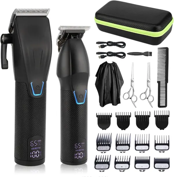 Layhou Electric Hair Clipper Set Professional Intelligent Display Speed Adjustable Strong Motor Low Noise