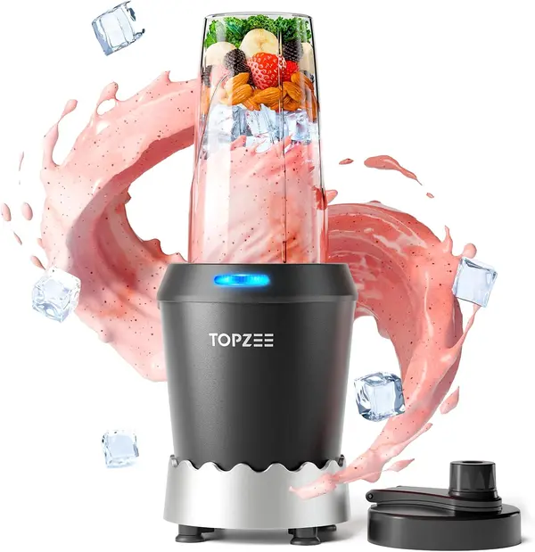 TOPZEE Blender for Smoothies, 1000W Slushie Machine, Bullet Blenders for Kitchen, Personal Portable Blender, Protein Shake Mixer with 24oz Easy Go Cups, Licuadora, Dishwasher Safe, Max 1200W