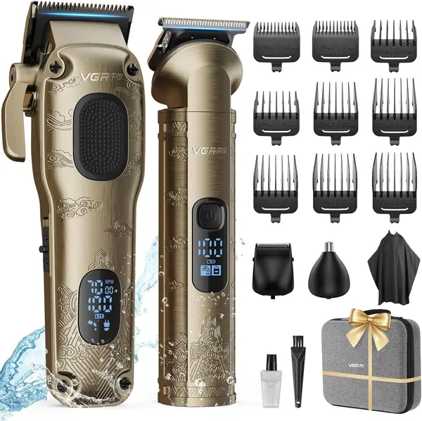 Hair Clippers for Men Professional, Cordless Hair Clippers for Hair Cutting, Mens Clippers and Trimmers Set, Electric Hair Trimmer for Men with Package Box