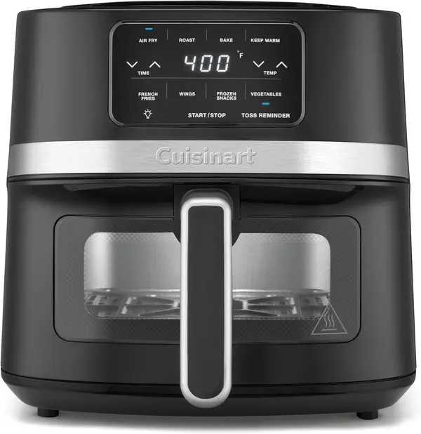 Cuisinart Air Fryer Oven \u2013 4.5-Qt Basket Black and Stainless Steel Air Fryer \u2013 Dishwasher-Safe Parts with 4 Presets \u2013 Roast, Bake, Broil, Air Fry and Keep Warm \u2013 Quick & Easy Meals \u2013 AIR-160