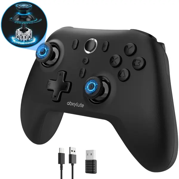 abxylute C6 Wireless PC Controller, Bluetooth Game Controller - Hall Triggers & Joysticks for Windows PC, Nintendo Switch Pro\/OLED\/Lite, Steam Deck, Android TV\/Mobile, iPhone & Tesla Vibration Turbo