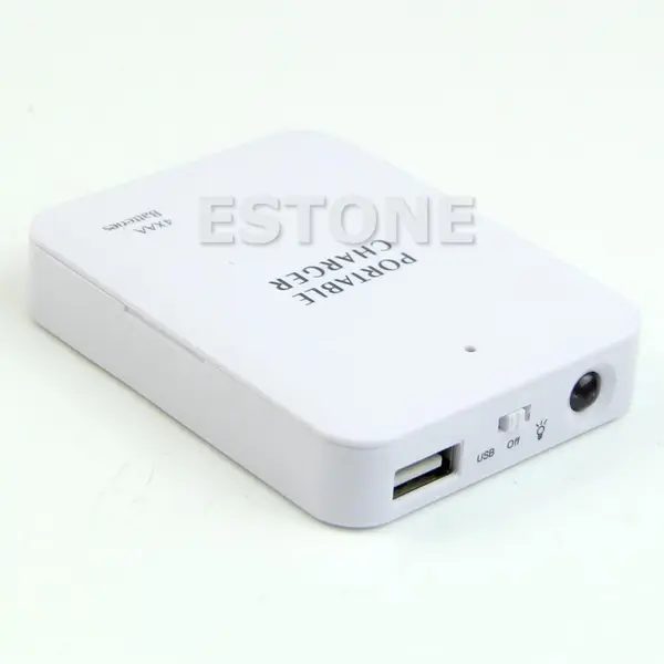 1PC New 4X AA Battery USB Power Bank Emergency Charger for Case for Cell Phone