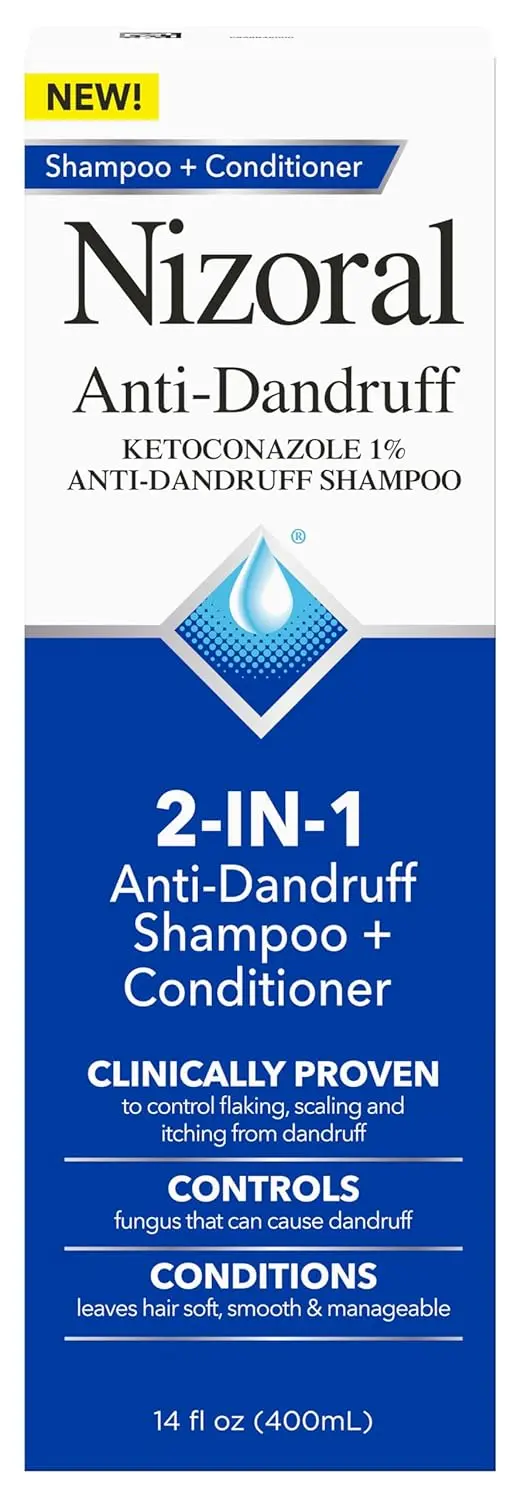 Nizoral 2-IN-1 Anti-Dandruff Shampoo & Conditioner with 1% Ketoconazole, 14 fl oz